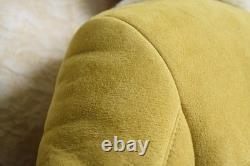 100% Sheepskin Leather Fur Lined Marlboro Man Western Coat Sz Med- Lrg Western
