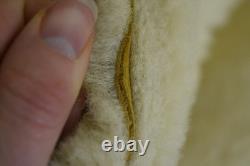 100% Sheepskin Leather Fur Lined Marlboro Man Western Coat Sz Med- Lrg Western