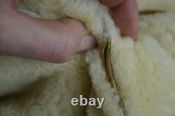 100% Sheepskin Leather Fur Lined Marlboro Man Western Coat Sz Med- Lrg Western
