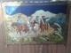 13379 Vintage WESTERN COWBOY HORSE TAPESTRY WALL HANGING Made in Italy 49 x 74