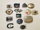 14 Vintage Belt Buckle Lot Collection Brass Large Mixed Lot Great Variety
