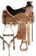 16 17 18 Classic Western Wade Roping Leather Ranch Horse Saddle Tack Set