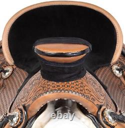 16 17 18 Classic Western Wade Roping Leather Ranch Horse Saddle Tack Set