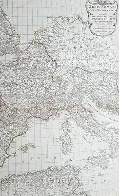 1764 D Anville Large Antique Map of the Western Roman Empire Dalmatia to Britain