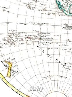 1780 Map of Western Hemisphere Rigobert Bonne Large 18th Century Map
