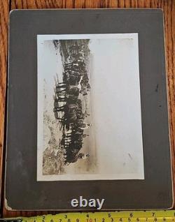 1800's Cabinet Card Photo 8x10 Teams Of Horses Plowing Agriculture Americana