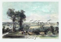 1846 Large Antique Lithograph View of BRISTOL Great Western Railway BOURNE (15)