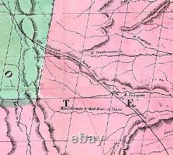 1851 United States Map LARGE ORIGINAL Western Territories Texas New Mexico RARE