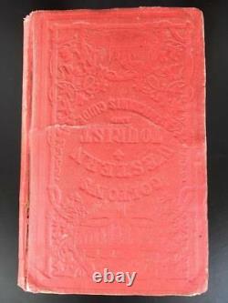 1854 Colton Pocket Map, Large 26 Inch Western Tourist Guide Book Antique