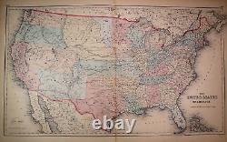 1857 Colton Atlas Map UNITED STATES with LARGE WESTERN TERRITORIES (XL28x17) #526