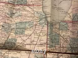 1868 Traveling Map Of The Western States Edward Mendenhall Large Foldout