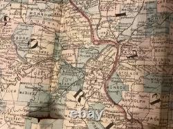 1868 Traveling Map Of The Western States Edward Mendenhall Large Foldout