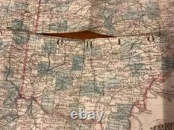 1868 Traveling Map Of The Western States Edward Mendenhall Large Foldout