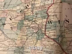 1868 Traveling Map Of The Western States Edward Mendenhall Large Foldout