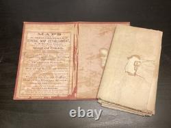 1868 Traveling Map Of The Western States Edward Mendenhall Large Foldout