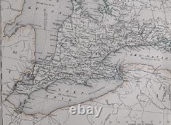 1881 Large Antique Map Dominion Of Canada Western Ontario Quebec Montreal