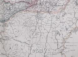 1881 Large Antique Map Dominion Of Canada Western Ontario Quebec Montreal