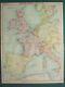 1921 Large Map Western Europe Communications British Isles Denmark France Routes