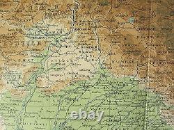 1922 Large Antique Map India North-western Section Kashmir