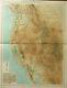 1922 Large Antique Map United States Western California Yosemite Valley