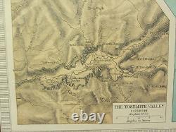 1922 Large Antique Map United States Western California Yosemite Valley