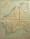 1922 Large Antique Map Western Australia Inset Perth Environs