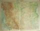 1922 Large Antique Map Western Canada British Columbia Alberta Manitoba