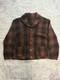 1930s A-1 Style Shawl Collar Jacket Vintage Plaid Workwear Western Costume