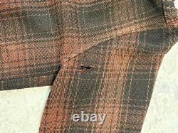 1930s A-1 Style Shawl Collar Jacket Vintage Plaid Workwear Western Costume