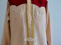1940-1950 `s Craft-Tex Originals Dallas Jaycees Western Wool Shirt L w embr