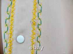 1940-1950 `s Craft-Tex Originals Dallas Jaycees Western Wool Shirt L w embr
