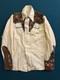 1940s/50s Cotton Pearl Snap Embroidered flowers Western Long Shirt Smile Pockets