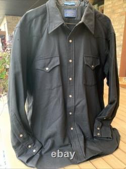 1950-1960 Vintage Pendleton Western Shirt Men's Large Pearl Snap Read