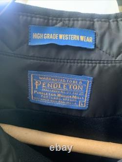 1950-1960 Vintage Pendleton Western Shirt Men's Large Pearl Snap Read