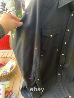 1950-1960 Vintage Pendleton Western Shirt Men's Large Pearl Snap Read