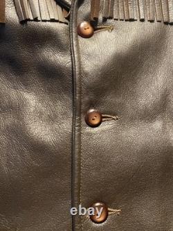 1950's Vintage 2-Tone Deerskin Button Front Western Jacket Mens M/L USA Made Exc
