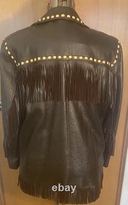 1950's Vintage 2-Tone Deerskin Button Front Western Jacket Mens M/L USA Made Exc