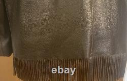 1950's Vintage 2-Tone Deerskin Button Front Western Jacket Mens M/L USA Made Exc