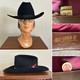 1950s Bandera Western Fort Worth Texas 3x Quality 6 7/8 Black Cowboy Hat 50s Vtg