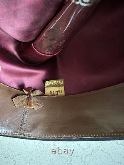 1950s Bandera Western Fort Worth Texas 3x Quality 6 7/8 Black Cowboy Hat 50s Vtg