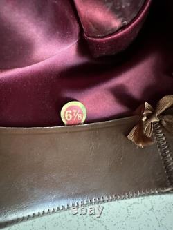 1950s Bandera Western Fort Worth Texas 3x Quality 6 7/8 Black Cowboy Hat 50s Vtg