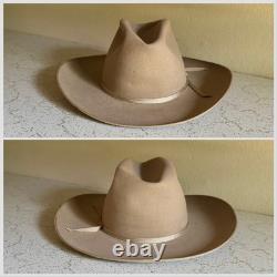 1950s Pilgrim 3x Beaver Formease 7 1/4 Silverbelly Cowboy Western Hat Vtg 50s