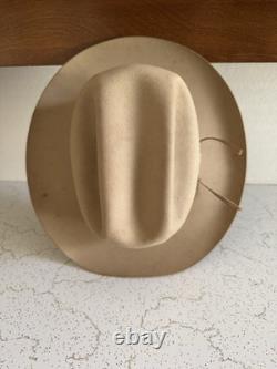 1950s Stetson 3x BEAVER LAST DROP 7 1/4 Raw Edge Western Dress Hat Fedora Vtg