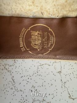 1950s Stetson 3x BEAVER LAST DROP 7 1/4 Raw Edge Western Dress Hat Fedora Vtg