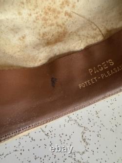 1950s Stetson 3x BEAVER LAST DROP 7 1/4 Raw Edge Western Dress Hat Fedora Vtg