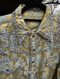 1950s Vintage Acetate Western Shirt XL