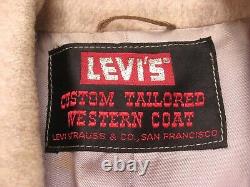 1950s vtg LEVIS WOOL CUSTOM TAILORED WESTERN JACKET 42 L Coat Big E Alpaca Trego