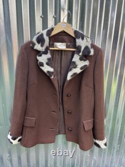 1950s wassersteens Cowhide Wool Jacket Western Cowboy Vintage M/L Western 60s