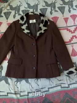 1950s wassersteens Cowhide Wool Jacket Western Cowboy Vintage M/L Western 60s