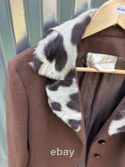 1950s wassersteens Cowhide Wool Jacket Western Cowboy Vintage M/L Western 60s